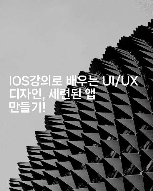 IOS강의로 배우는 UI/UX 디자인, 세련된 앱 만들기!