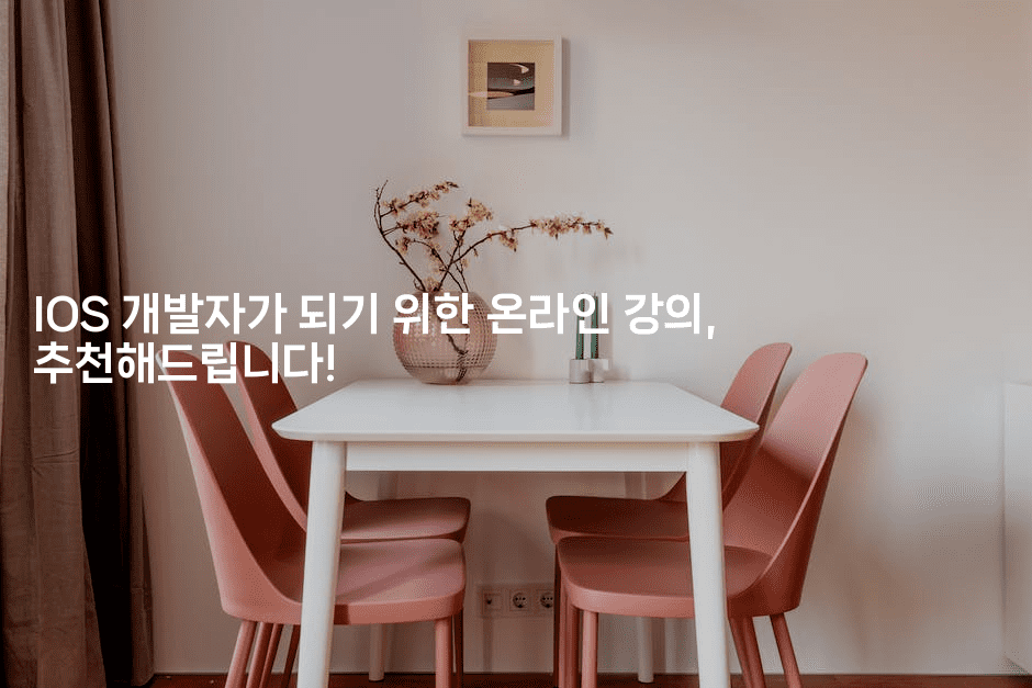 IOS 개발자가 되기 위한 온라인 강의, 추천해드립니다!2-스위프리