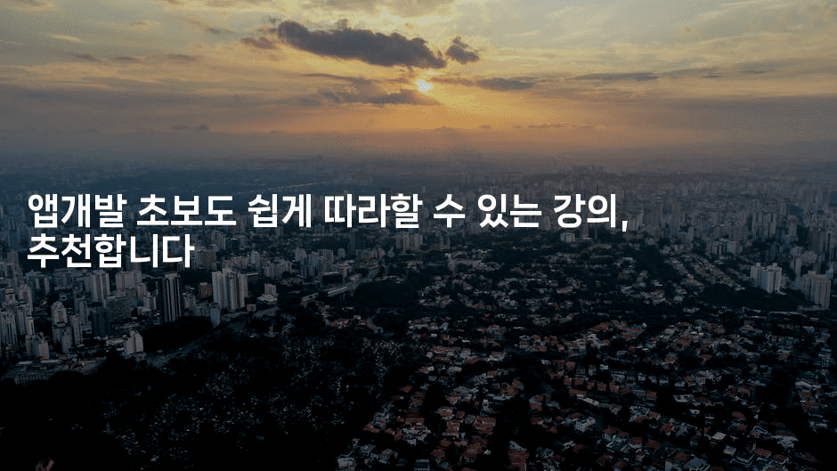 앱개발 초보도 쉽게 따라할 수 있는 강의, 추천합니다-스위프리